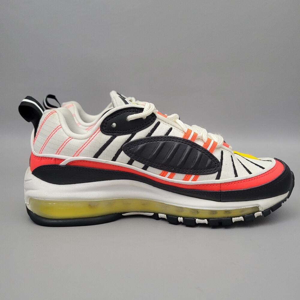 Nike Air Max 98 Youth Sneaker Low Black Bright Crimson Size 5.5 GS Womens 7 - Picture 3 of 13